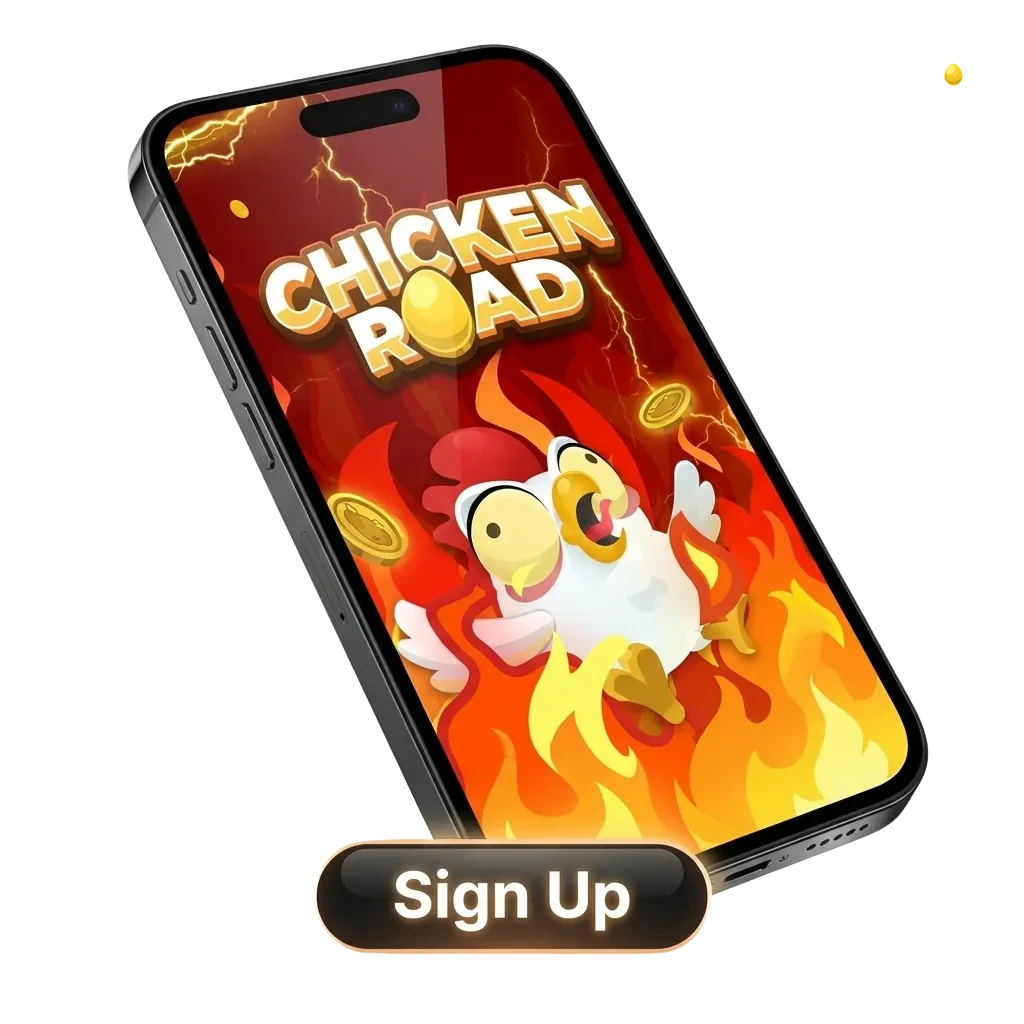 Écran d’inscription à un casino en ligne pour jouer à Chicken Road avec bonus de bienvenue en argent réel