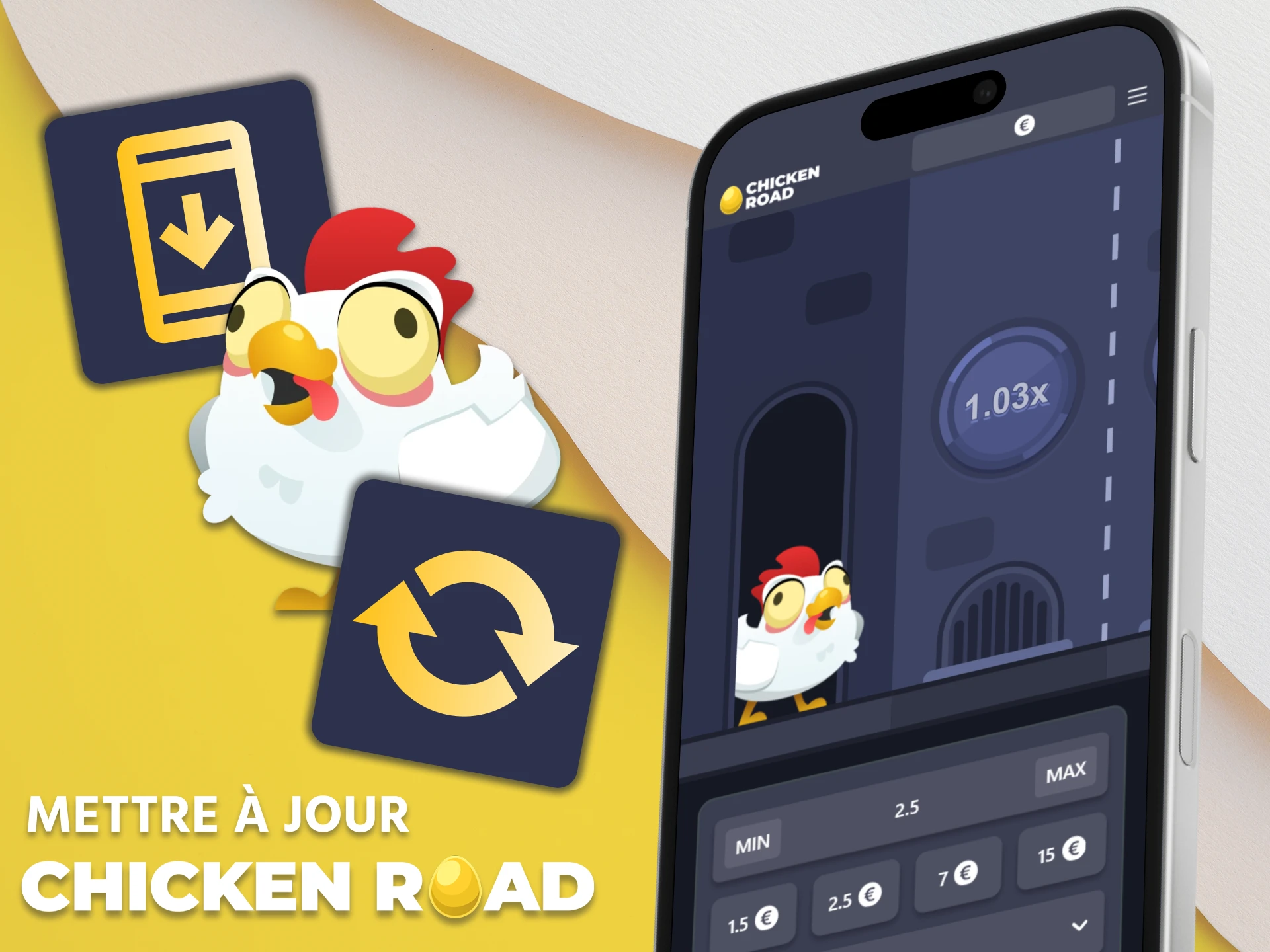 Mettez à jour l'application du casino pour jouer à Chicken Road sans problème.