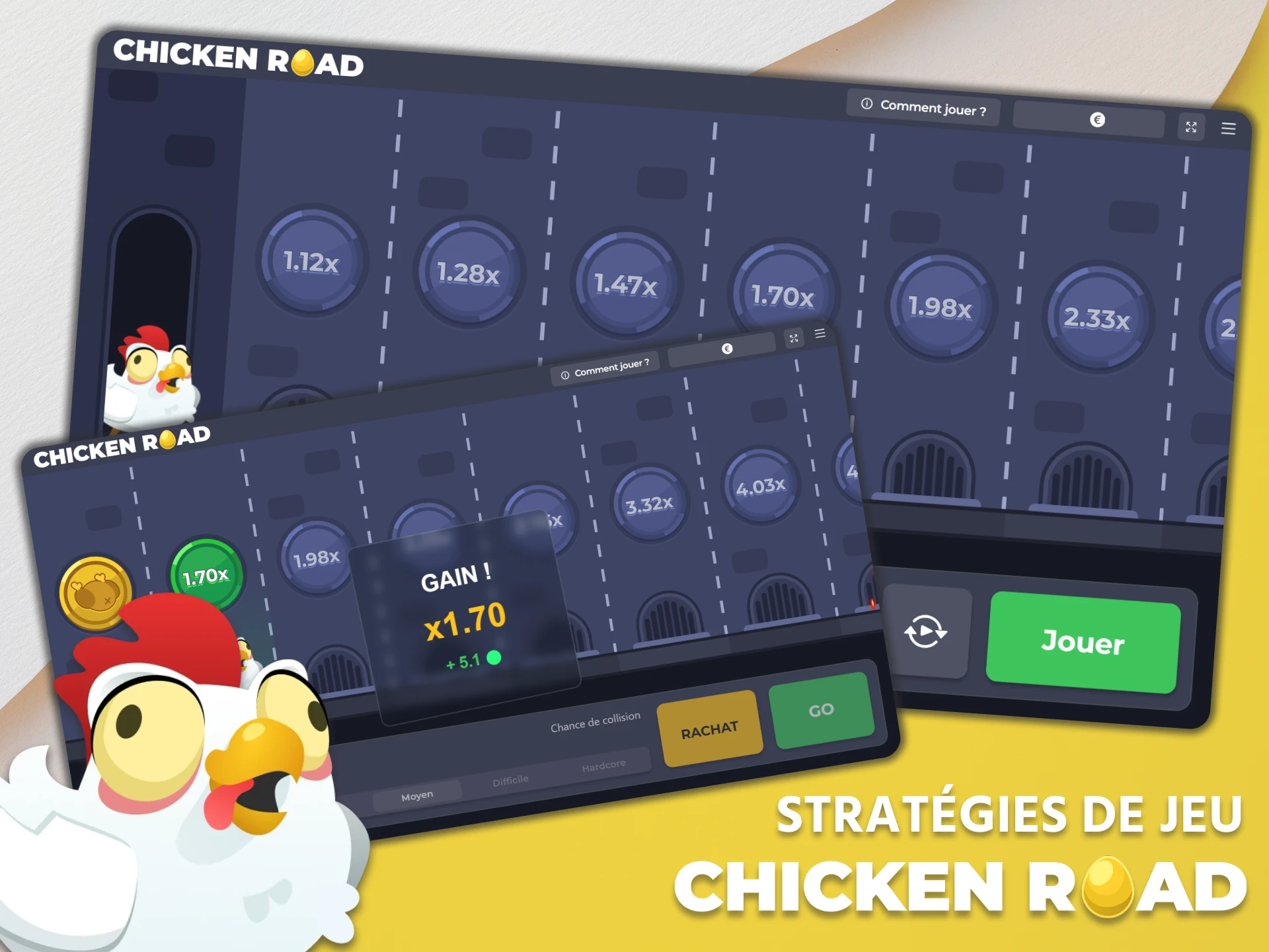 Consultez la stratégie du jeu Chicken Road.