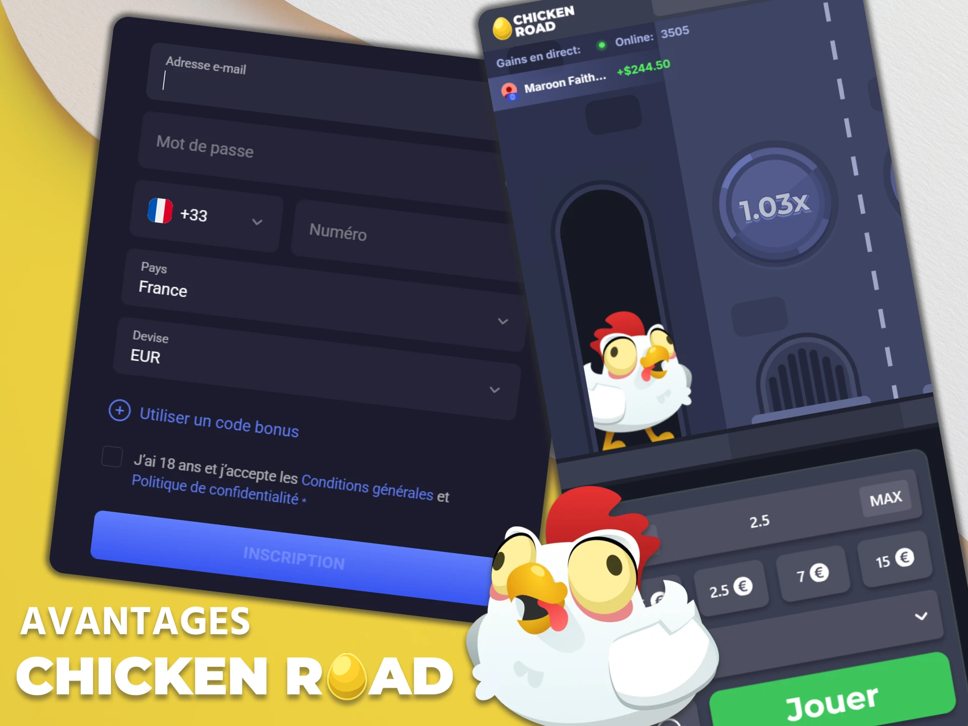 Découvrez les principaux avantages de l'inscription avant de jouer à Chicken Road.